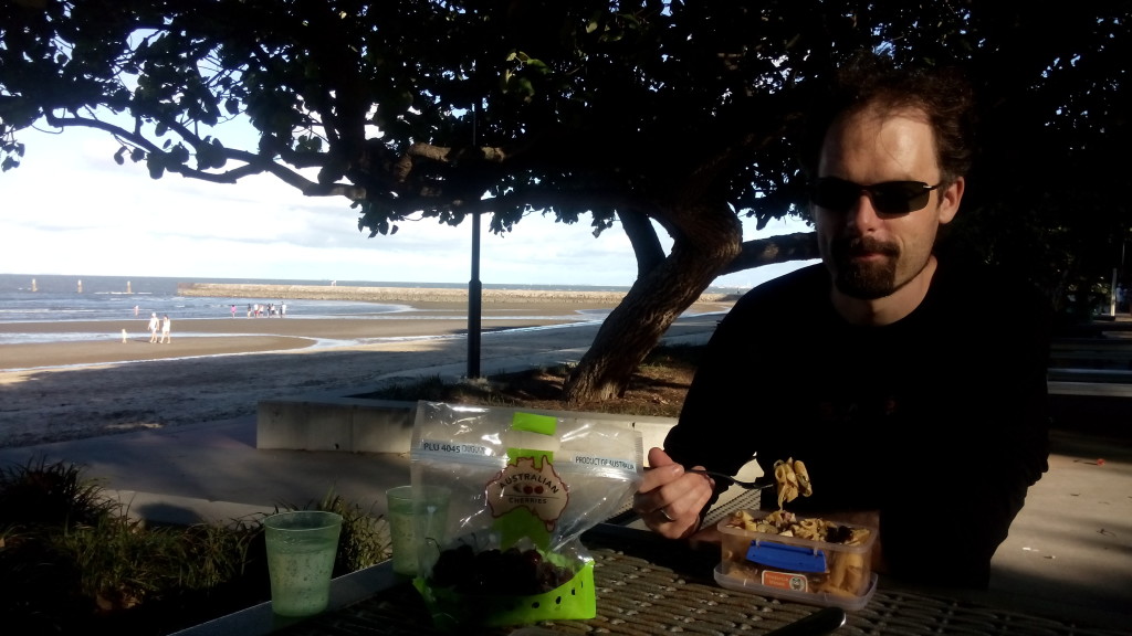 Christmas dinner - Pasta alla Jaap with cherries as dessert
